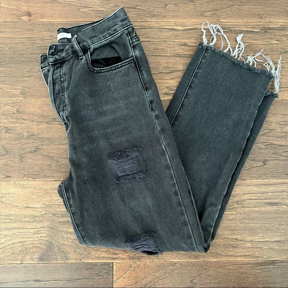 Pacsun high rise distressed straight leg jeans